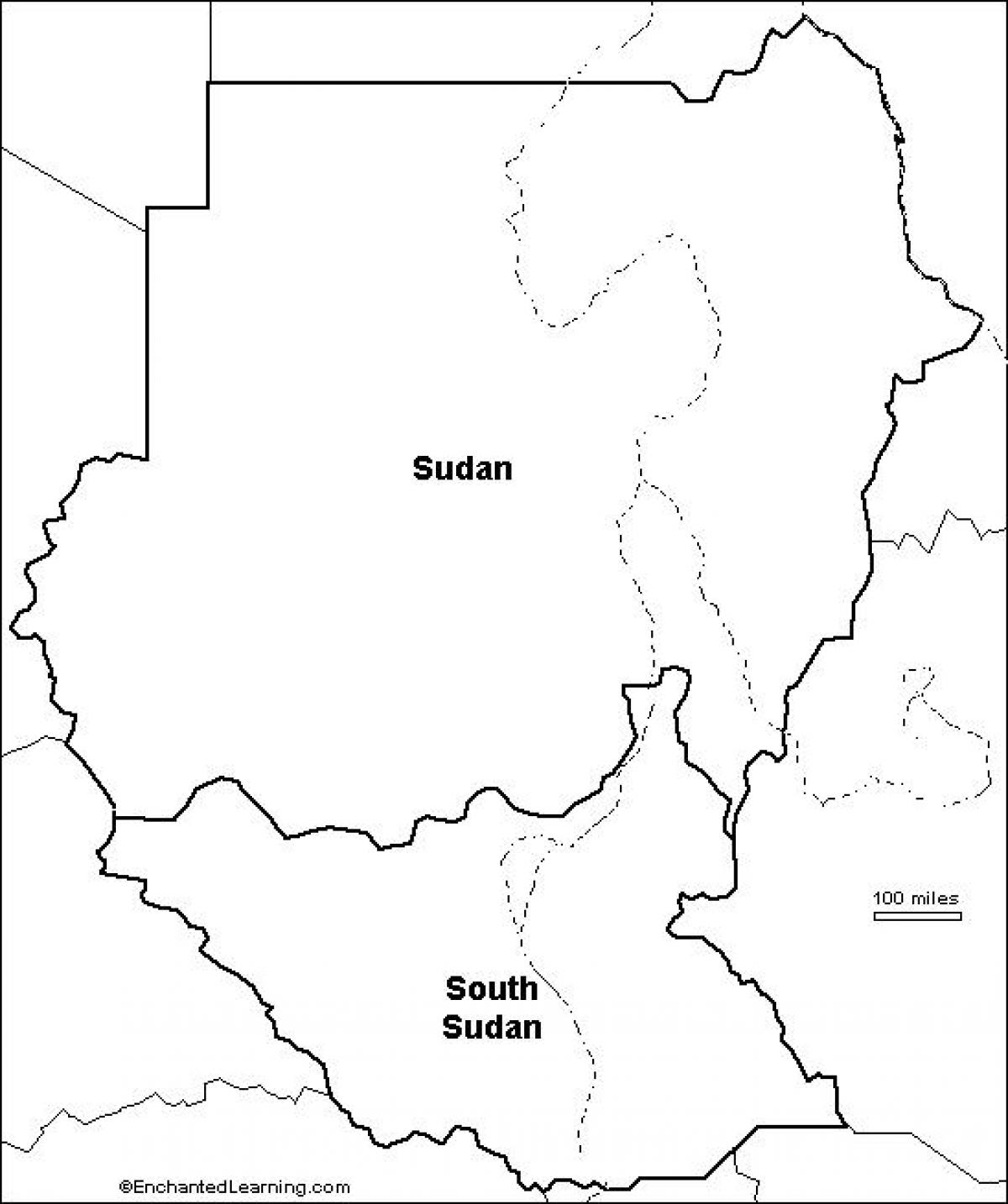 Ramani ya Sudan tupu