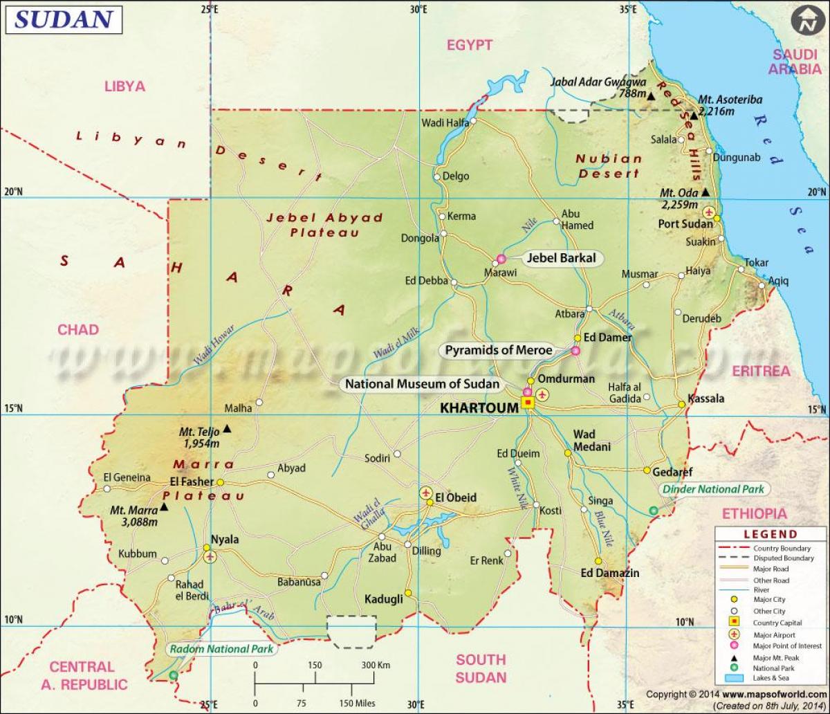 ramani ya Sudan