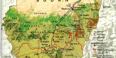 Ramani ya Sudan jiografia